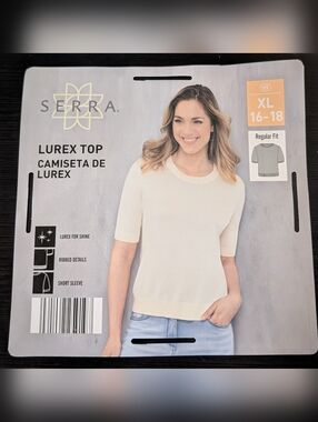 Serra Short Sleeve Lurex Sweater/Top